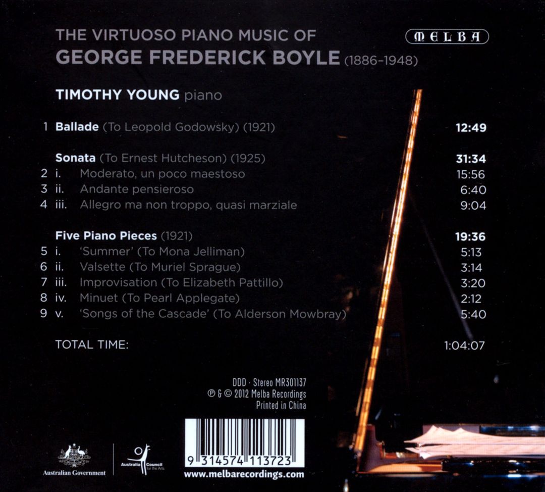 Virtuoso Piano Music of George Frederick Boyle cover art