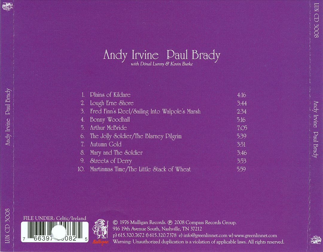 Andy Irvine and Paul Brady cover art