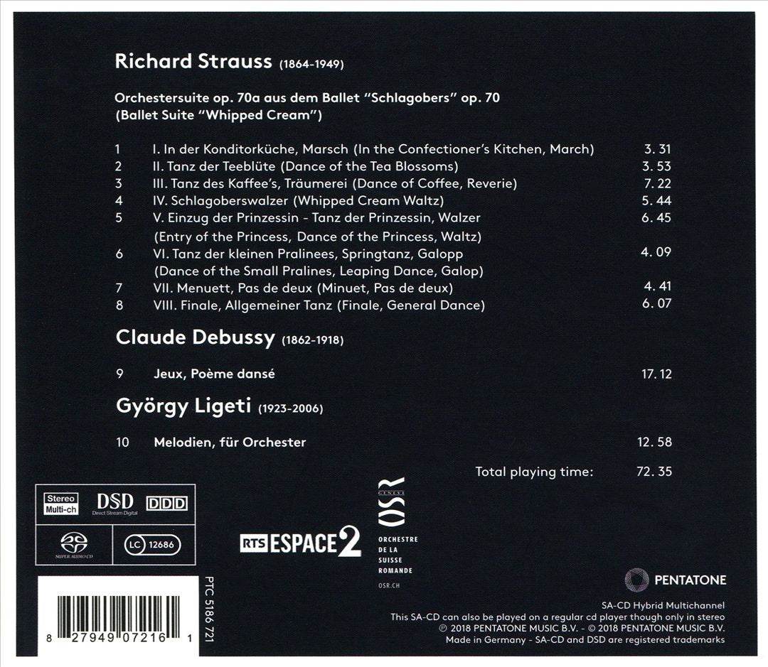 Strauss: Schlagobers; Debussy: Jeux; Ligeti: Melodien cover art