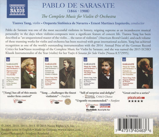 Sarasate: The Complete Music for Violin & Orchestra cover art