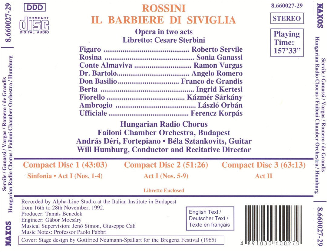 Rossini: Il Barbiere di Siviglia cover art