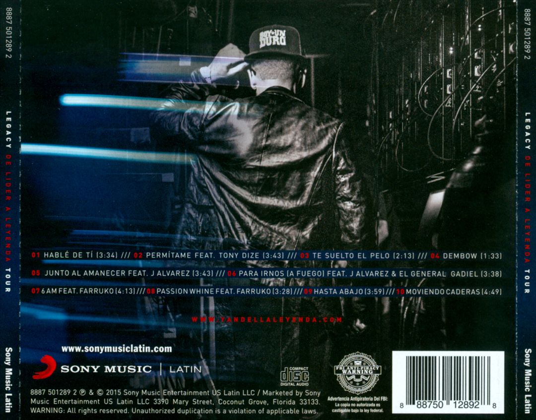 Legacy: De Lider a Leyenda Tour cover art