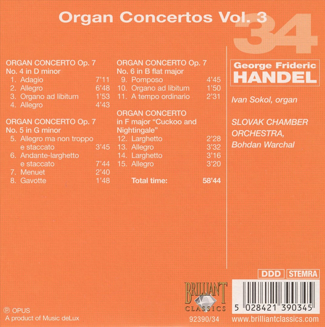 Handel: Organ Concertos Vol. 3 cover art