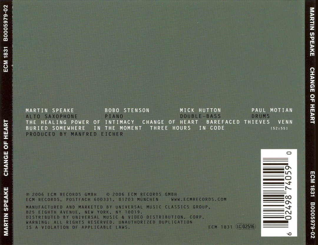 Change of Heart cover art
