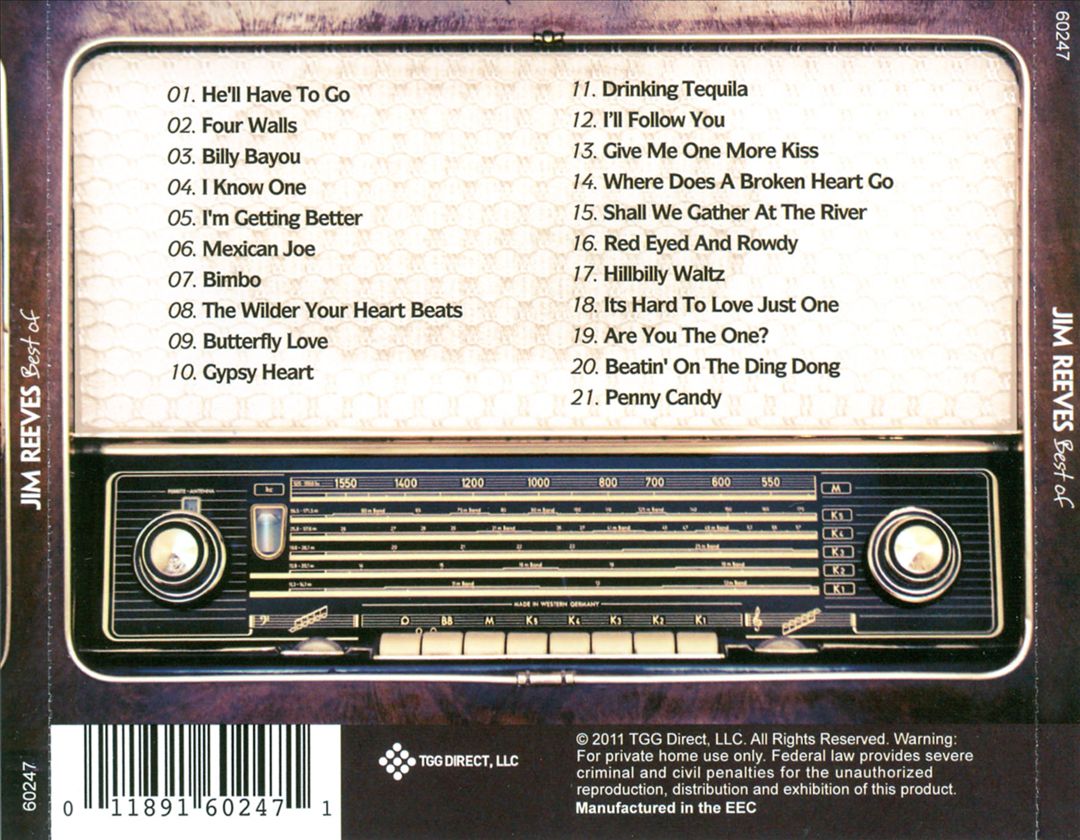 Best of Jim Reeves [TGG] cover art