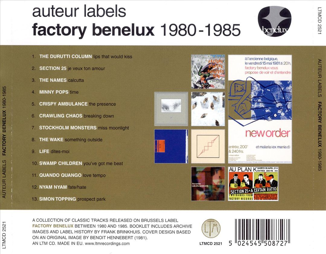 Auteur Labels: Factory Benelux cover art