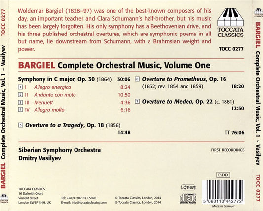 Woldemar Bargiel: Complete Orchestral Music, Vol. 1 cover art