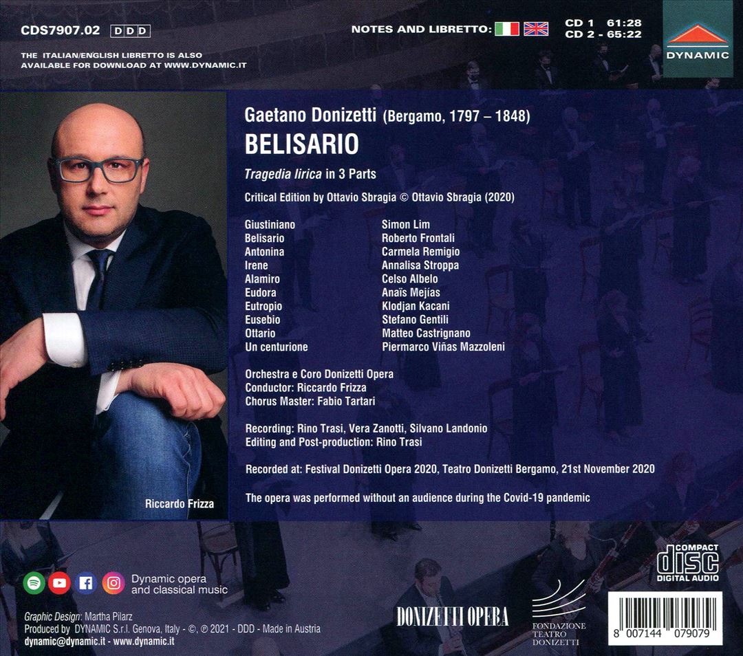 Donizetti: Belisario cover art