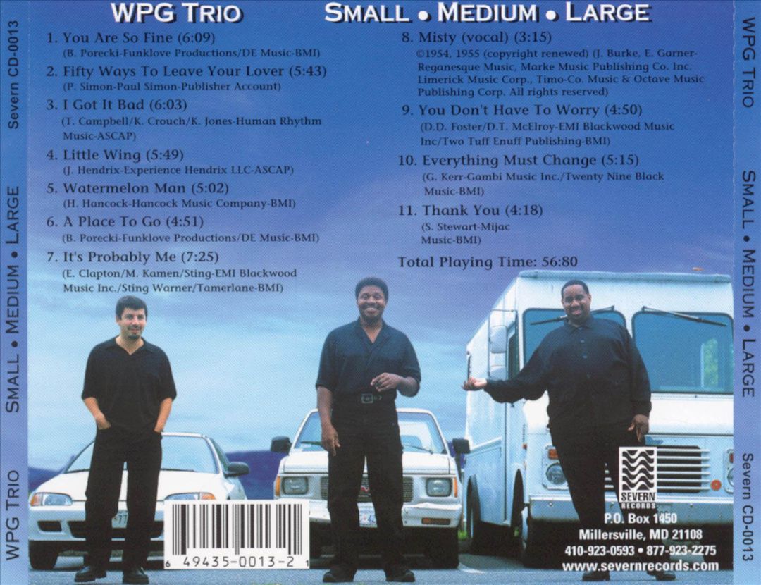 Small, Medium, Large cover art
