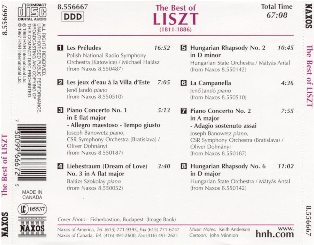 Best of Liszt cover art
