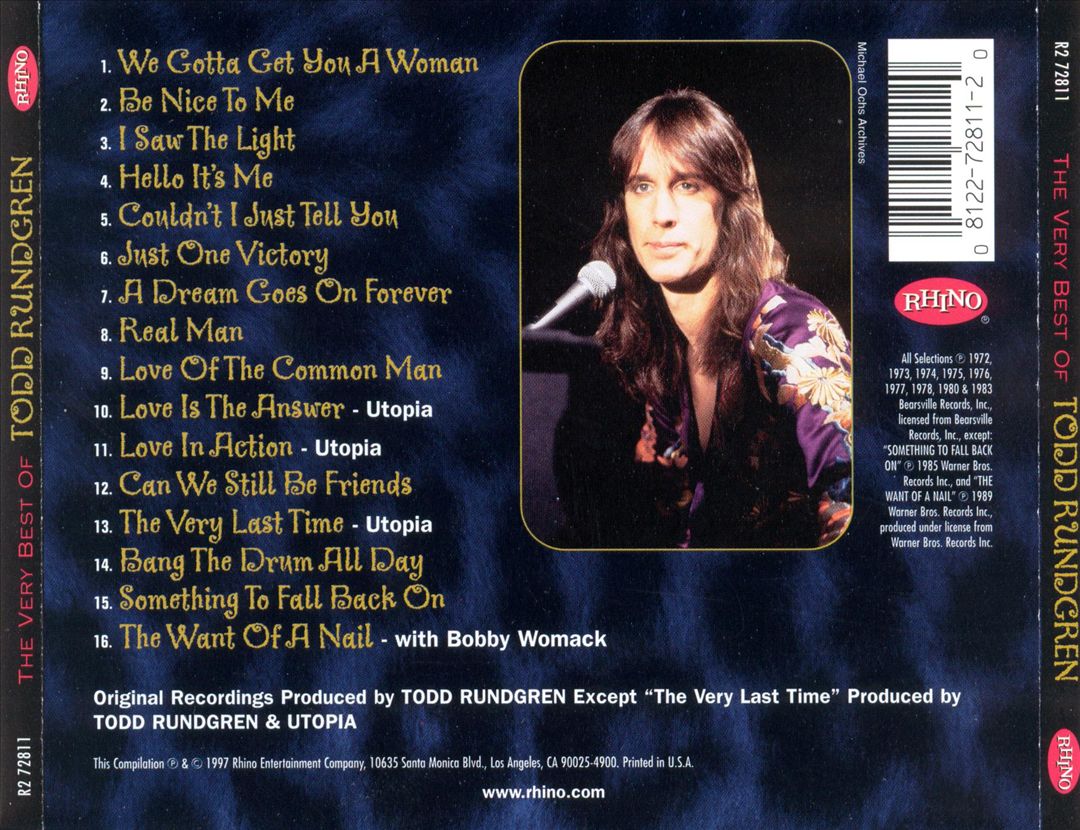 Very Best of Todd Rundgren cover art