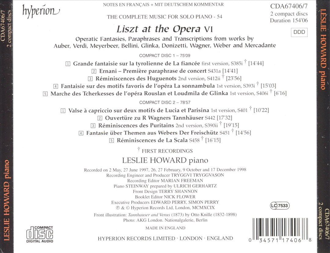 Liszt at the Opera, Vol. 6 cover art