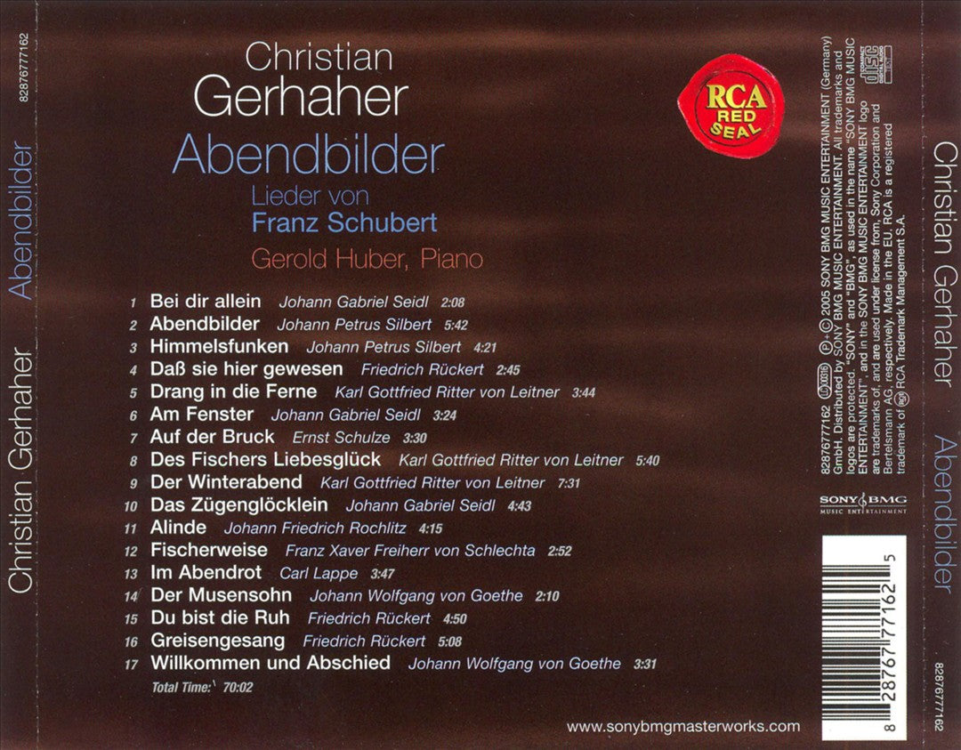 Schubert: Abendbilder cover art