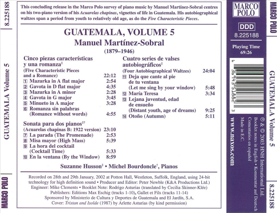 Guatemala, Vol. 5: Manuel Martínez-Sobral cover art