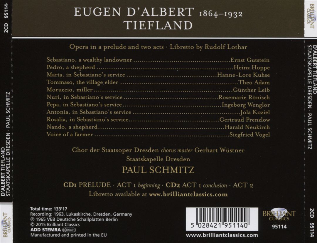 Eugen D'Albert: Tiefland cover art