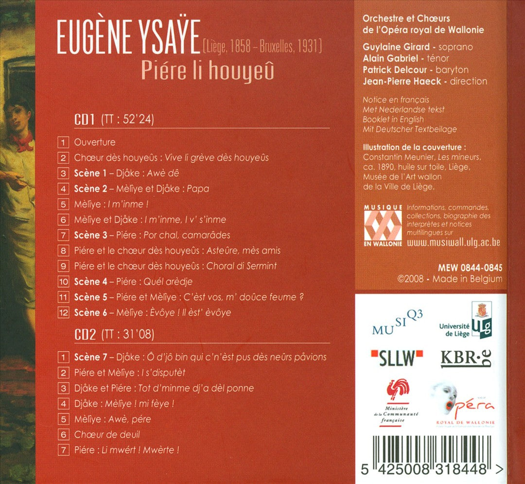 Eugène Ysaÿe: Piére li houyeû cover art