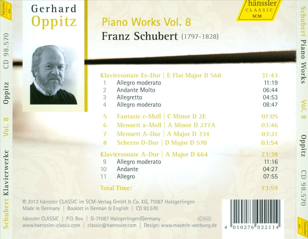 Schubert: Piano Works, Vol. 8 cover art