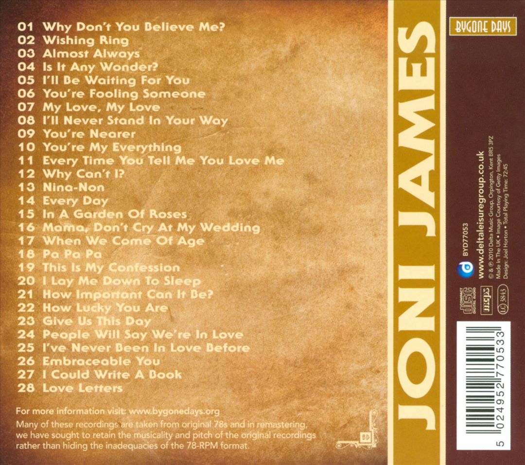 Why Don't You Believe Me? cover art