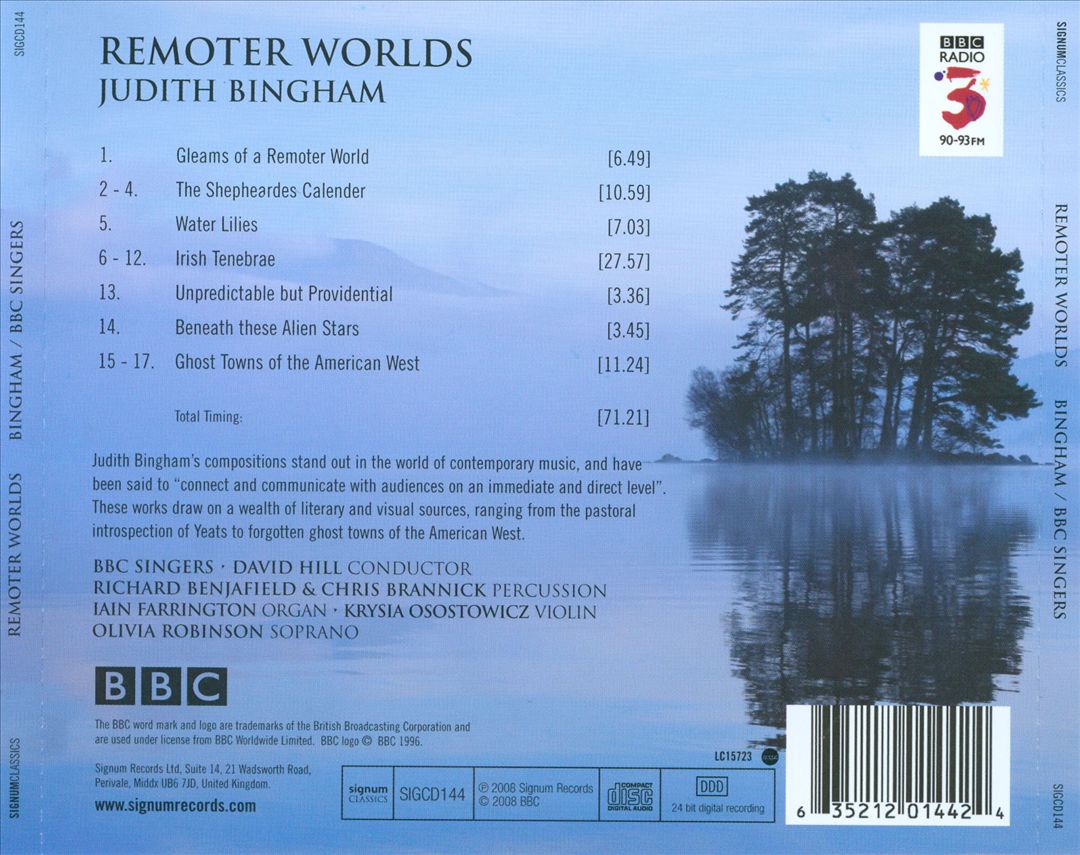 Remoter Worlds: Choral music by Judith Bingham cover art
