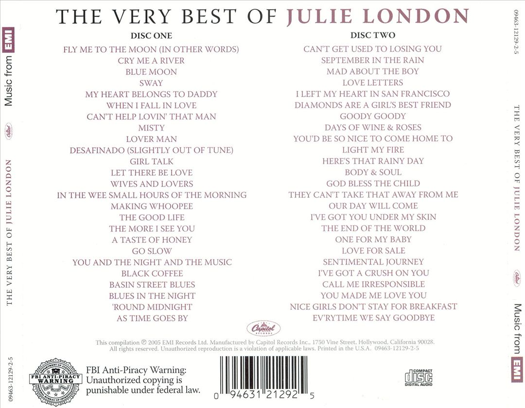 Very Best of Julie London [2006] cover art