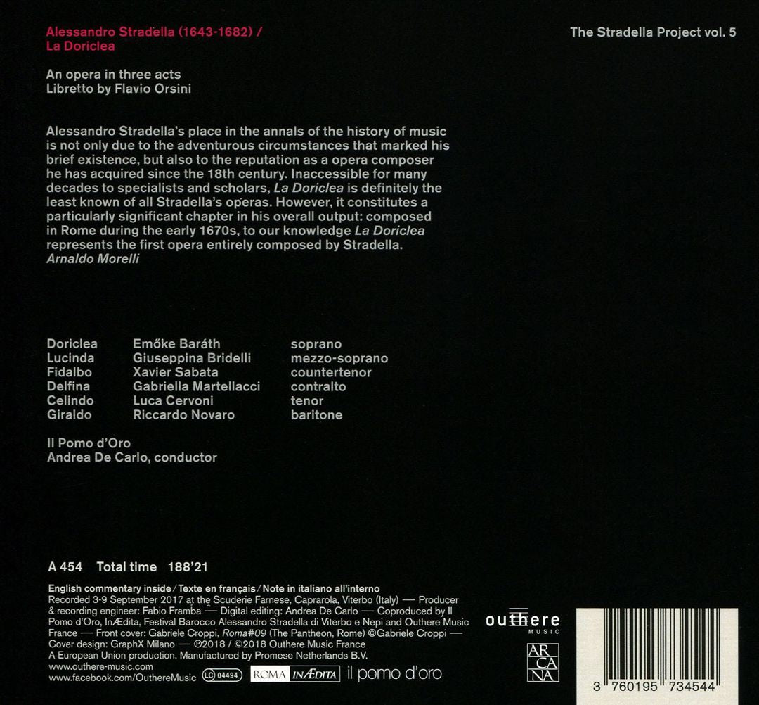 Alessandro Stradella: La Doriclea cover art