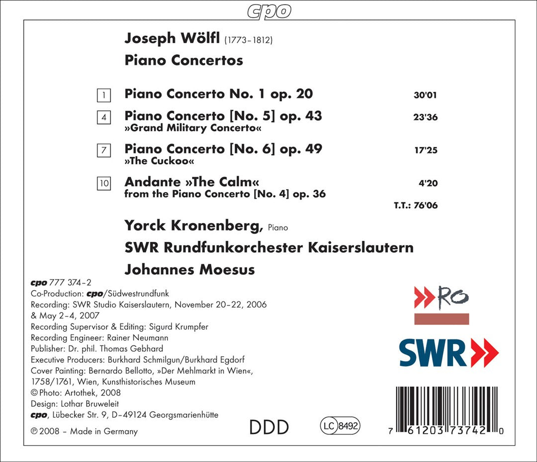 Joseph Wölfi: Piano Concertos Nos. 1, 5 & 6 cover art