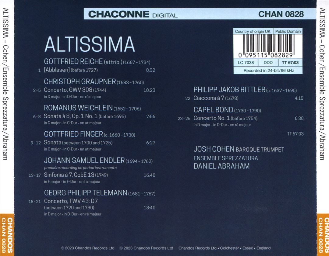 Altissima: Works for High Baroque Trumpet cover art