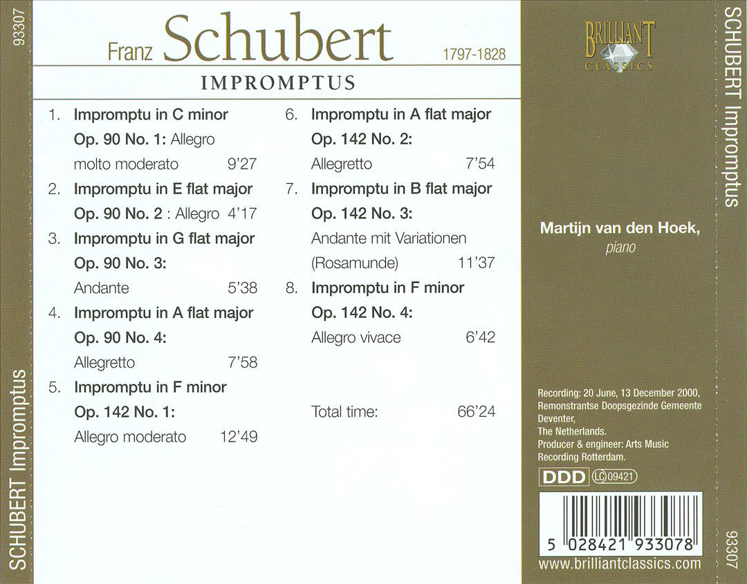 Schubert: Impromptus cover art