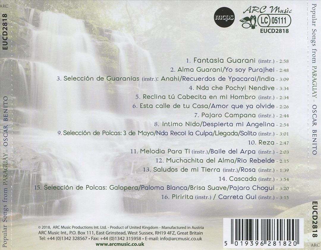 Popular Songs From Paraguay cover art