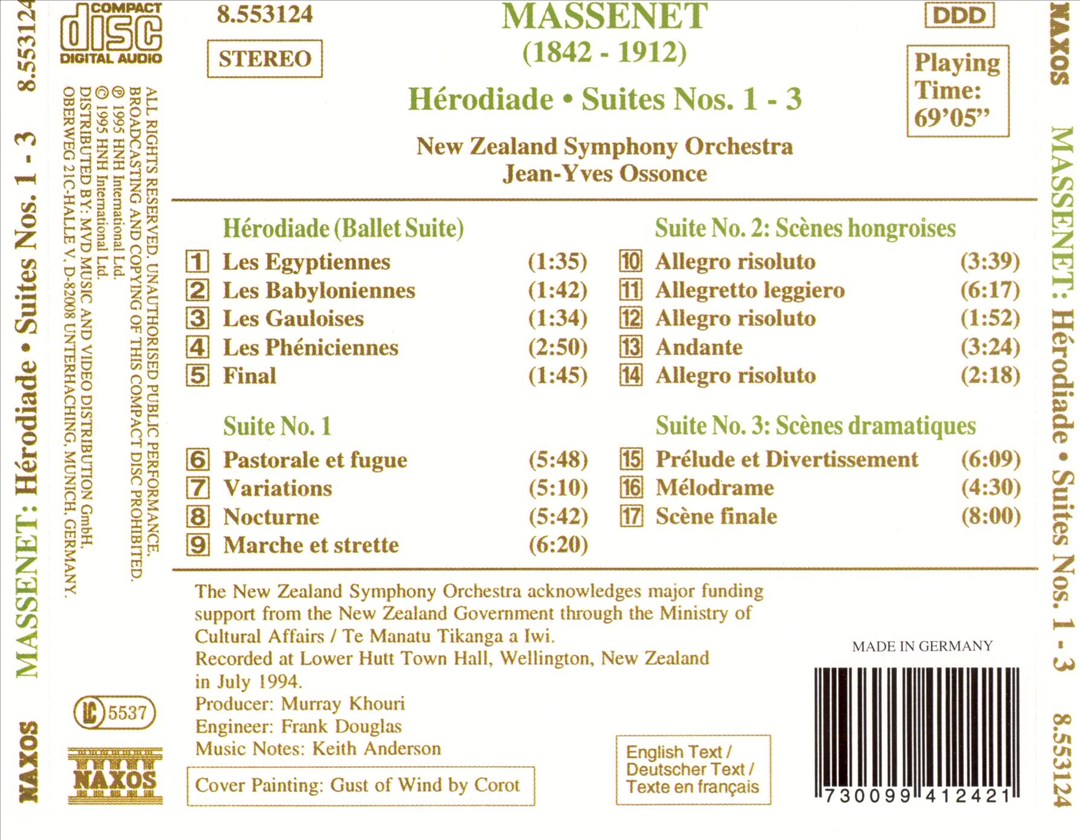 Massenet: Orchestral Suites cover art