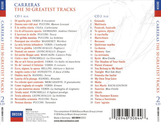 Carreras: The 50 Greatest Tracks cover art