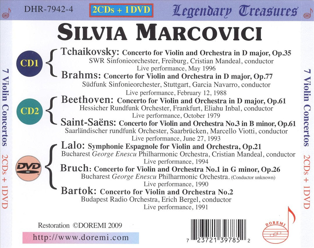 Silvia Marcovici: 7 Violin Concertos [Includes DVD] cover art