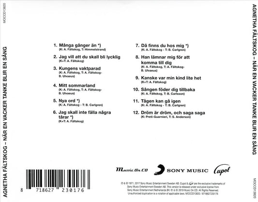 Nar en Vacker Tanke Blir en Sang cover art