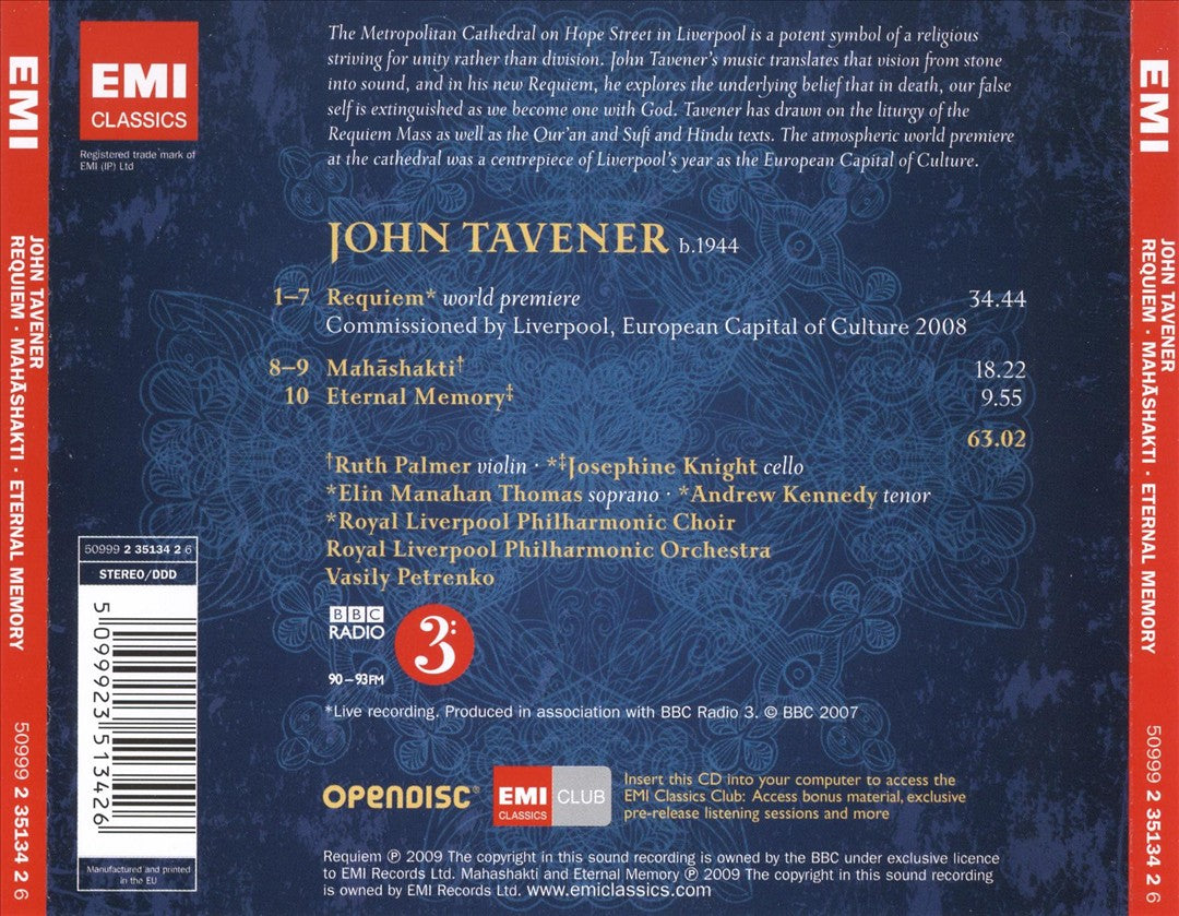 John Tavener: Requiem cover art