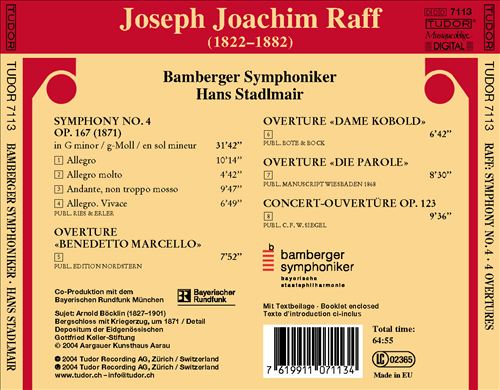 Joseph Joachim Raff: Symphony No. 4; Overtures – Hans Stadlmair – MovieMars