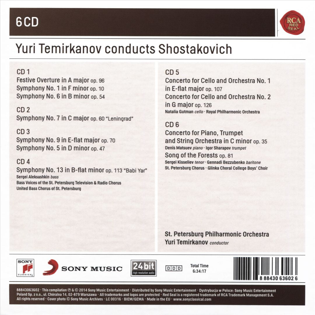 Yuri Termirkanov conducts Shostakovich cover art