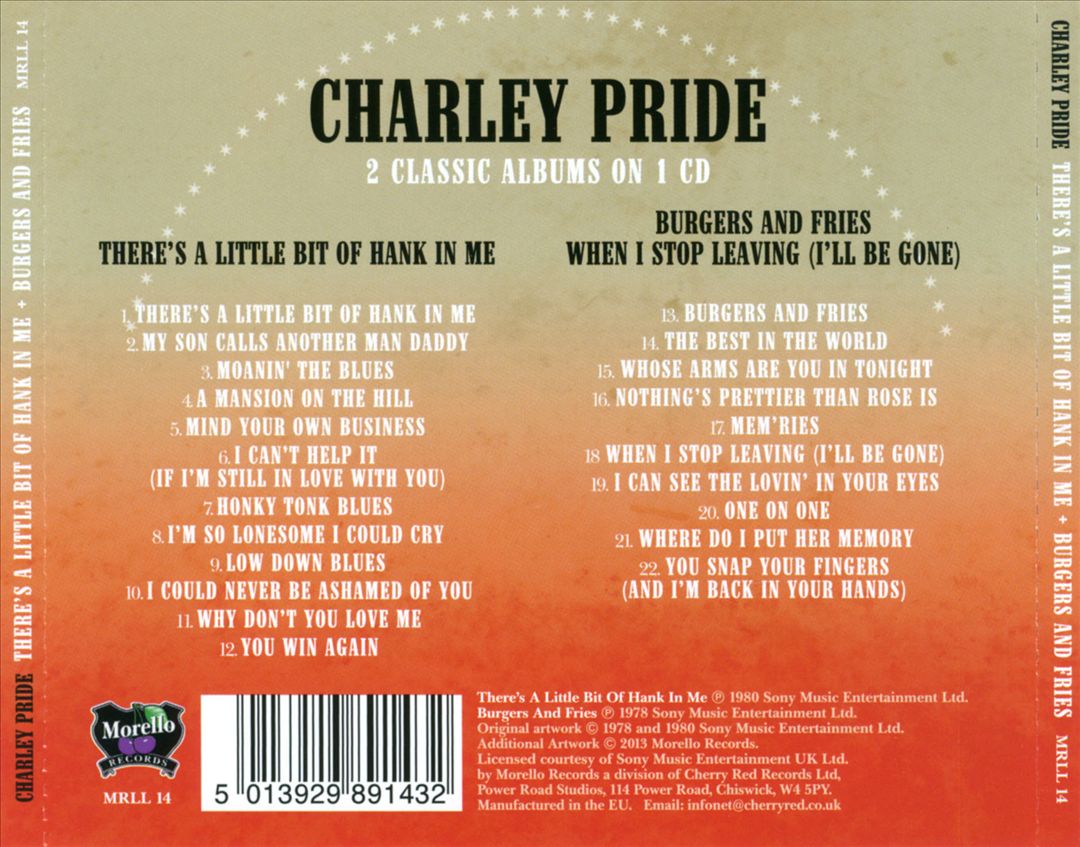 There's a Little Bit of Hank in Me/Burgers and Fries/When I Stop Leaving (I'll Be Gone) cover art