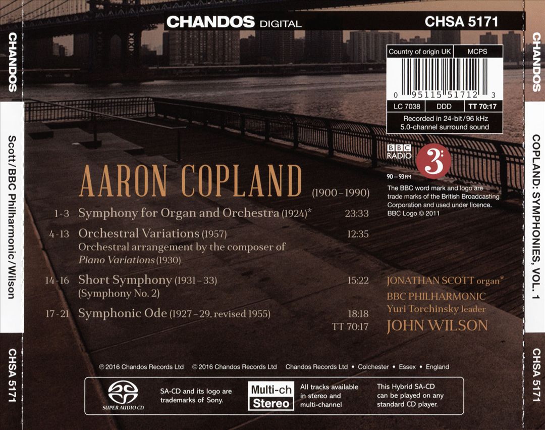 Copland: Orchestral Works, Vol. 2 - Symphonies cover art