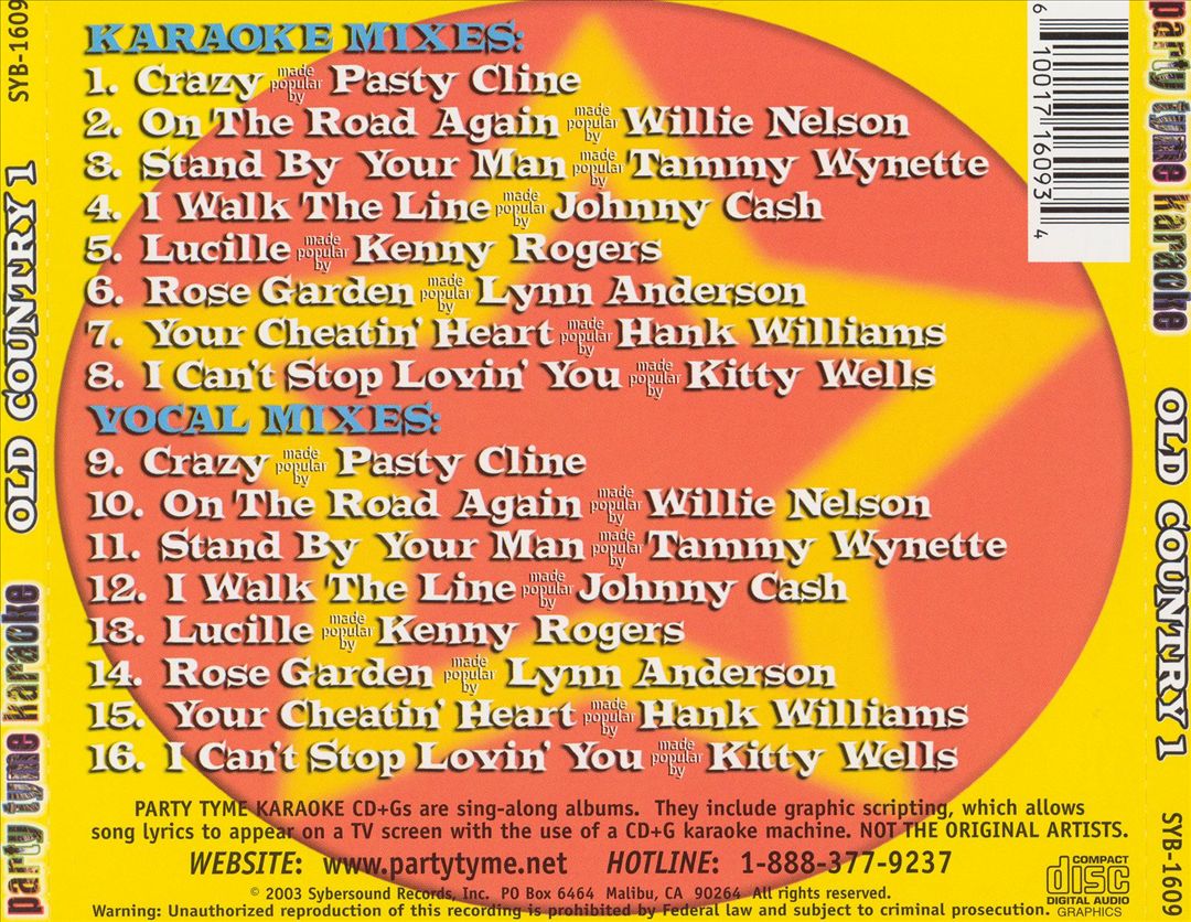 Party Tyme Karaoke: Old Country, Vol. 1 [#2] cover art