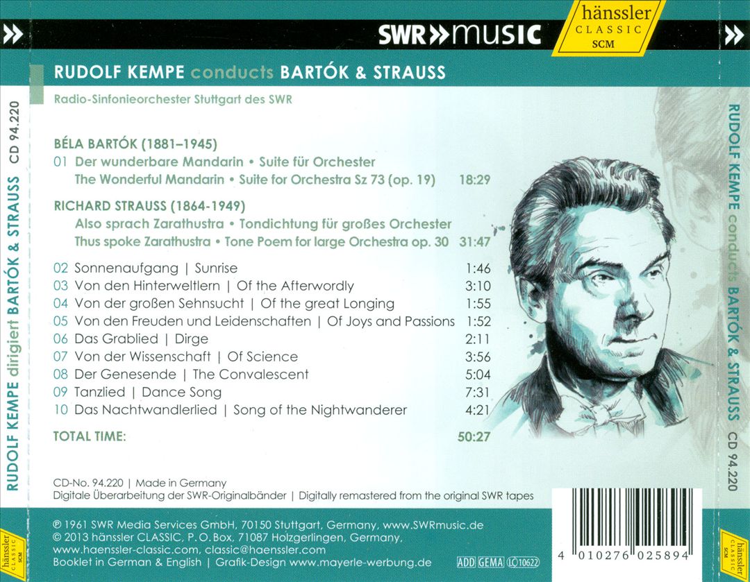 Rudolf Kempe conducts Bartók & Strauss cover art