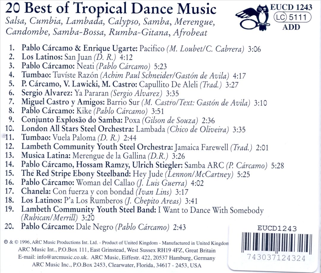 20 Best of Tropical Dance Music [1994] cover art
