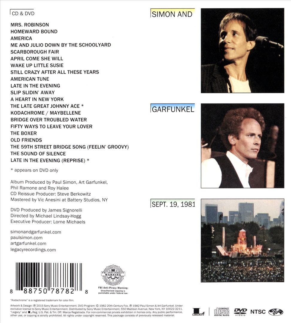 Concert in Central Park [Deluxe Edition] [CD+DVD] cover art