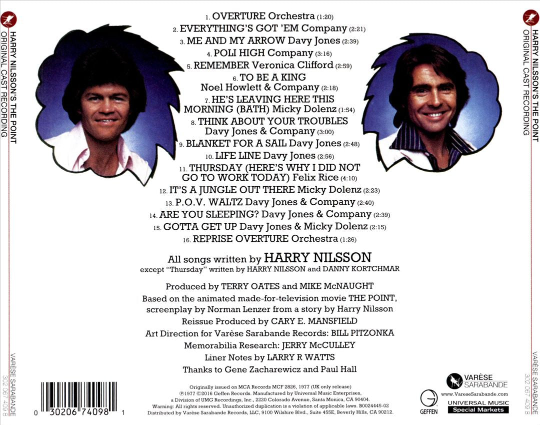 Harry Nilsson's The Point [Original Cast Recording] cover art