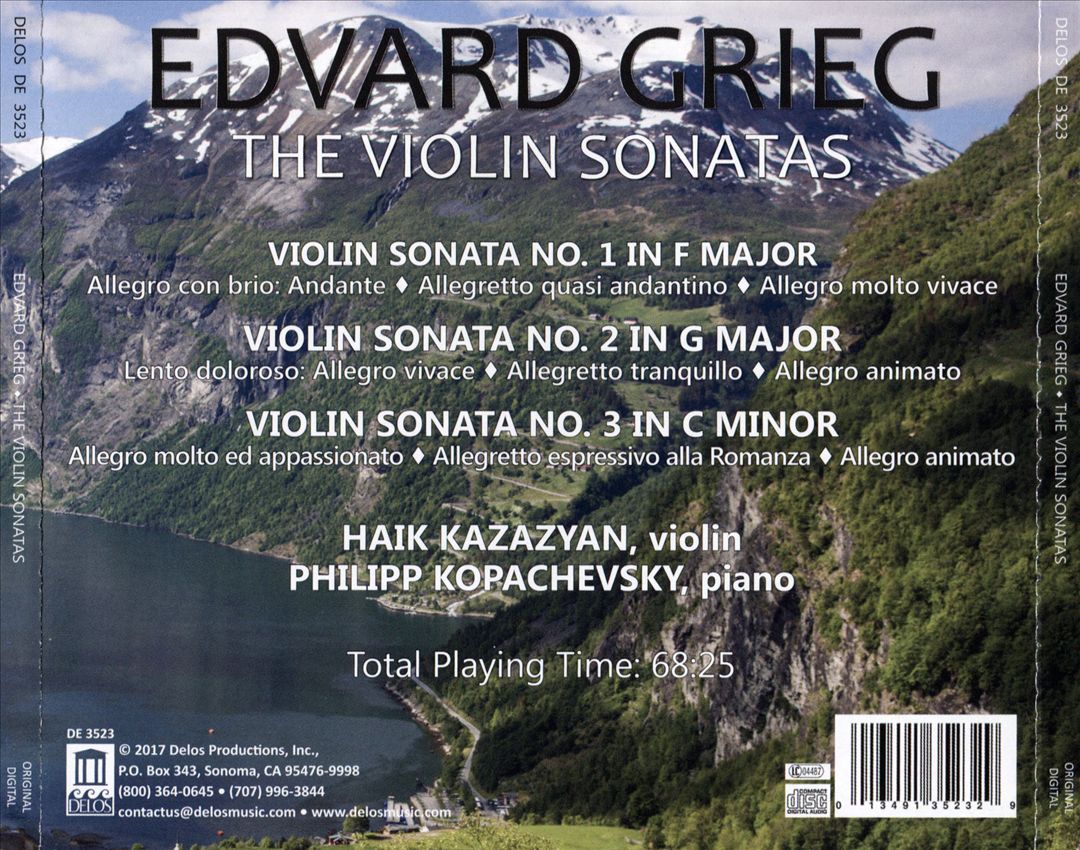 Edvard Grieg: The Violin Sonatas cover art