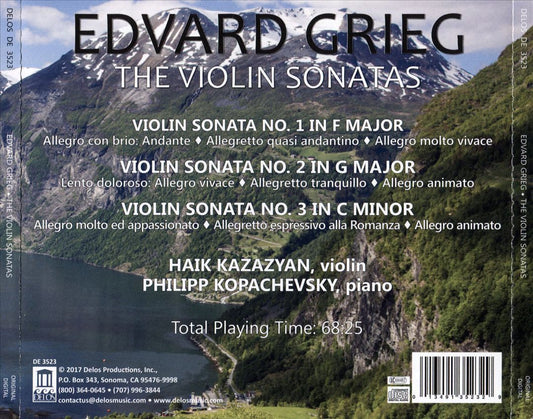 Edvard Grieg: The Violin Sonatas cover art