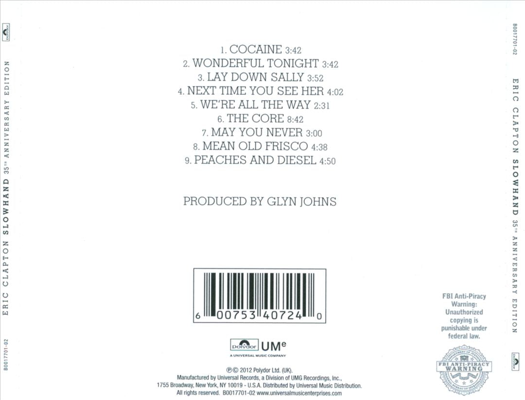 Slowhand cover art