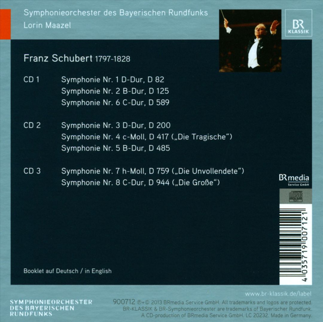 Schubert: Symphonies Nos. 1-8 cover art