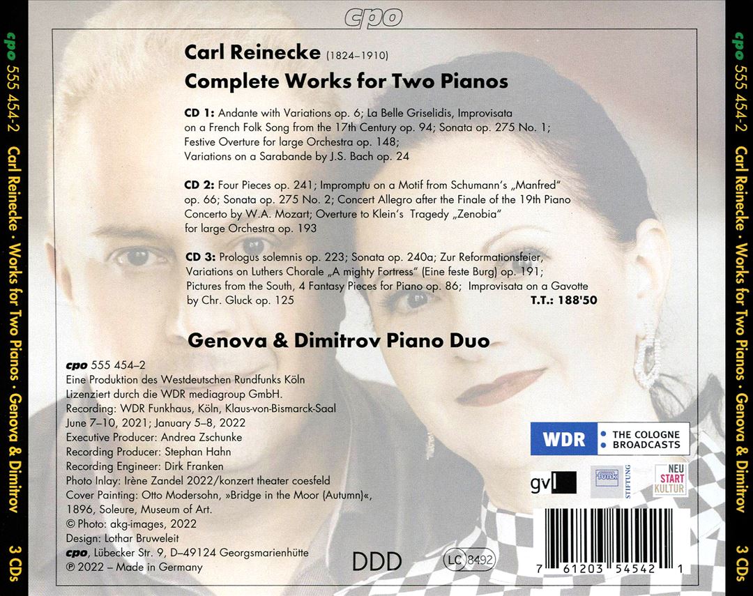 Carl Reinecke: Complete Works for Two Pianos cover art