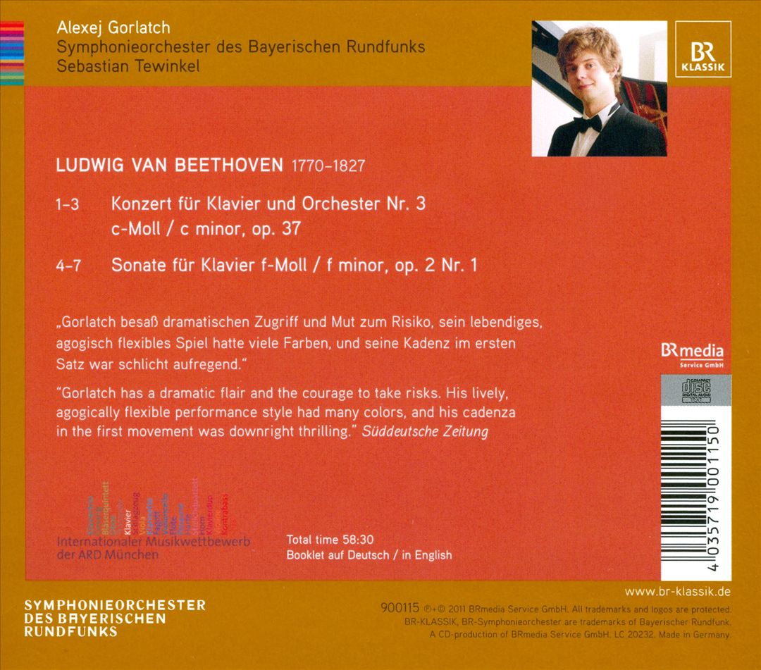 Beethoven: Piano Concerto No. 3; Sonata, Op. 2/1 cover art