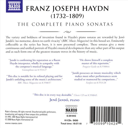 Complete Haydn Piano Sonatas cover art